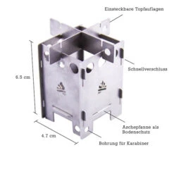 EDCBox - Trockenbrennstoffkocher -Outdoor Abenteurer Verkäufe bushcraft essentials edcbox trockenbrennstoffkocher detail 3